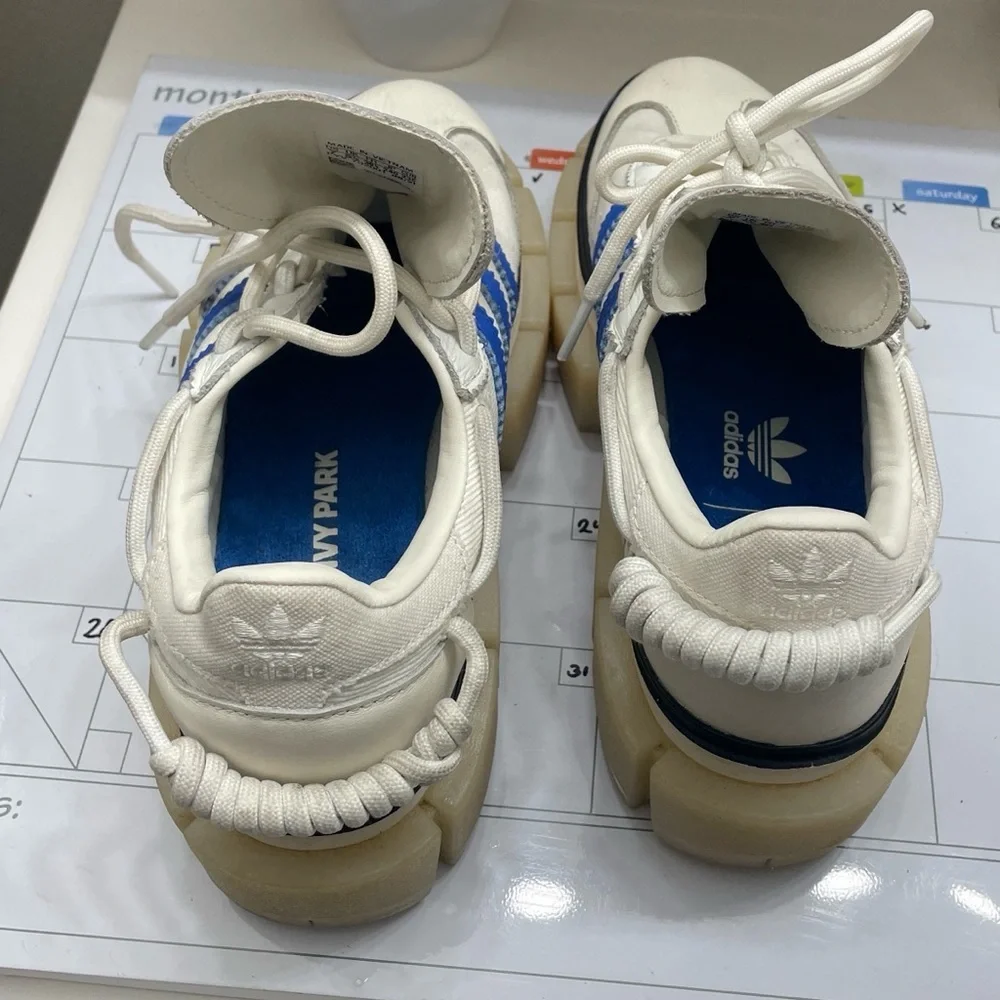 Size 7/5- adidas Ivy Park x Super Super Sleek Rodeo - Glow Blue W